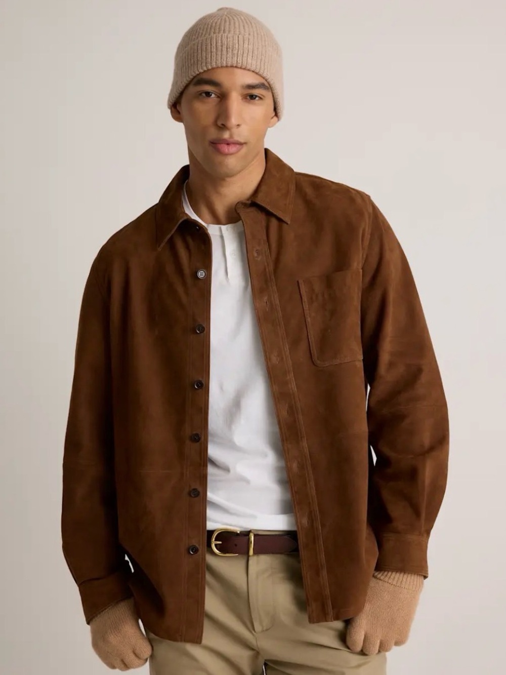 Quince Mongolian Cashmere Ribbed Beanie Oatmeal